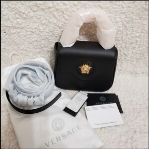 Versace Mini La Medusa Chain Leather Top Handle Bag